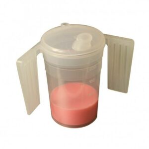 Tuitbeker met platte handgrepen en twee deksels