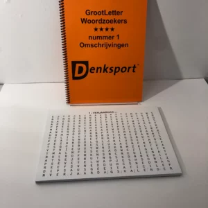 woordzoeker met grote letters A4