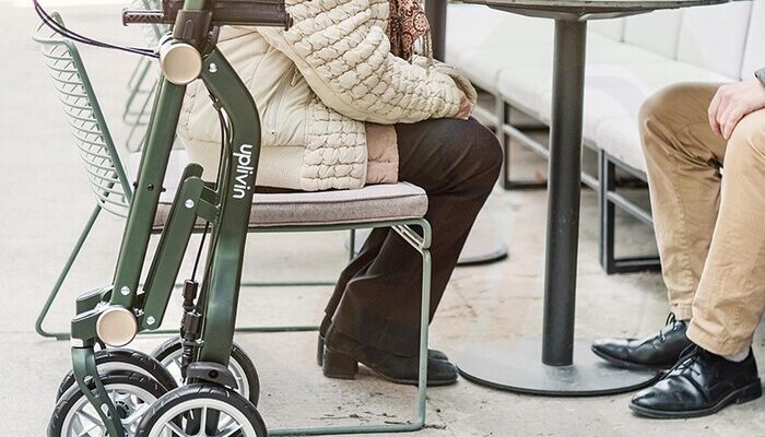 dubbel opvouwbare reis rollator lichtgewicht