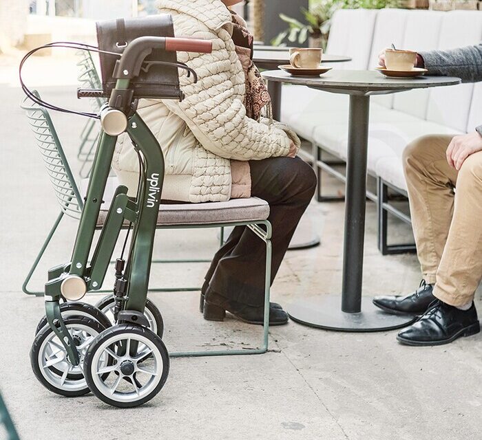dubbel opvouwbare reis rollator lichtgewicht