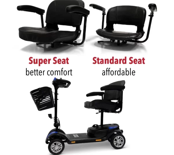 opvouwbare scootmobiel met luxe stoel