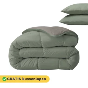 Zelesta RoyalBed Green & Grey - All Season Hoesloos Wasbaar Dekbed 140 x 200 cm