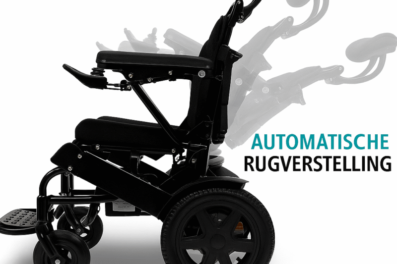 elektrische rolstoel met verstelbare rugleuning