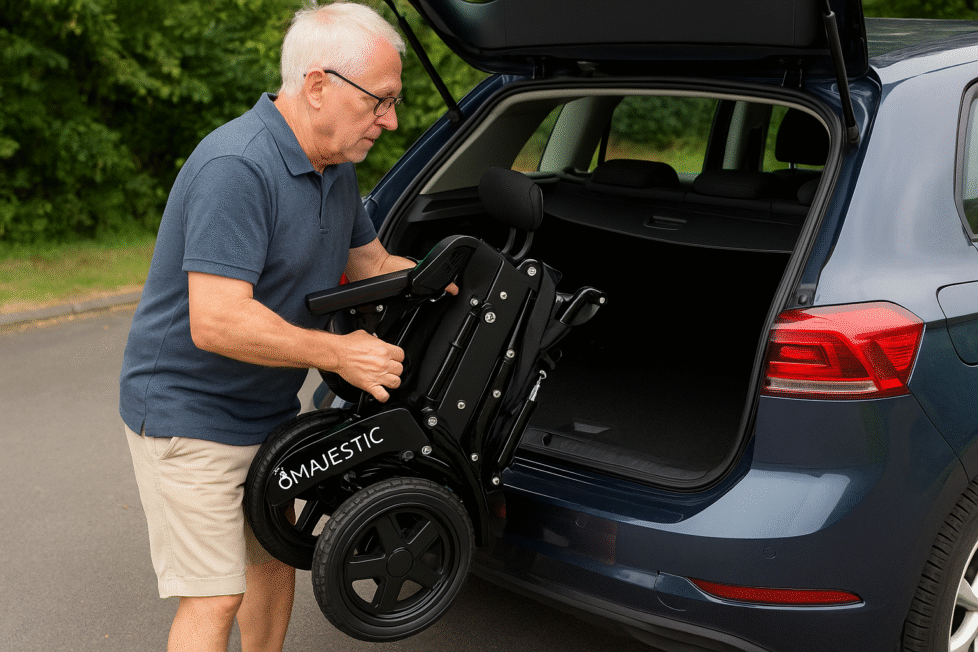 elektrische rolstoel die in de auto past