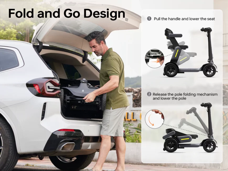 scootmobiel makkelijk opvouwbaar en licht