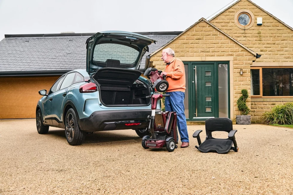 makkelijk opvouwbare scootmobiel