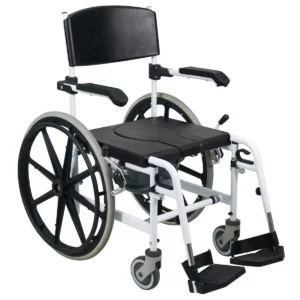 verrijdbare douchestoel toiletstoel grote wielen 24 inch